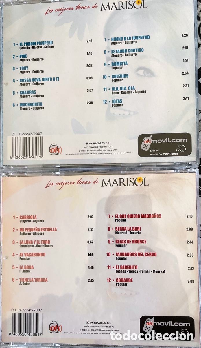 CDs de m&uacute;sica: Marisol los mejores temas 2 CD - Foto 4