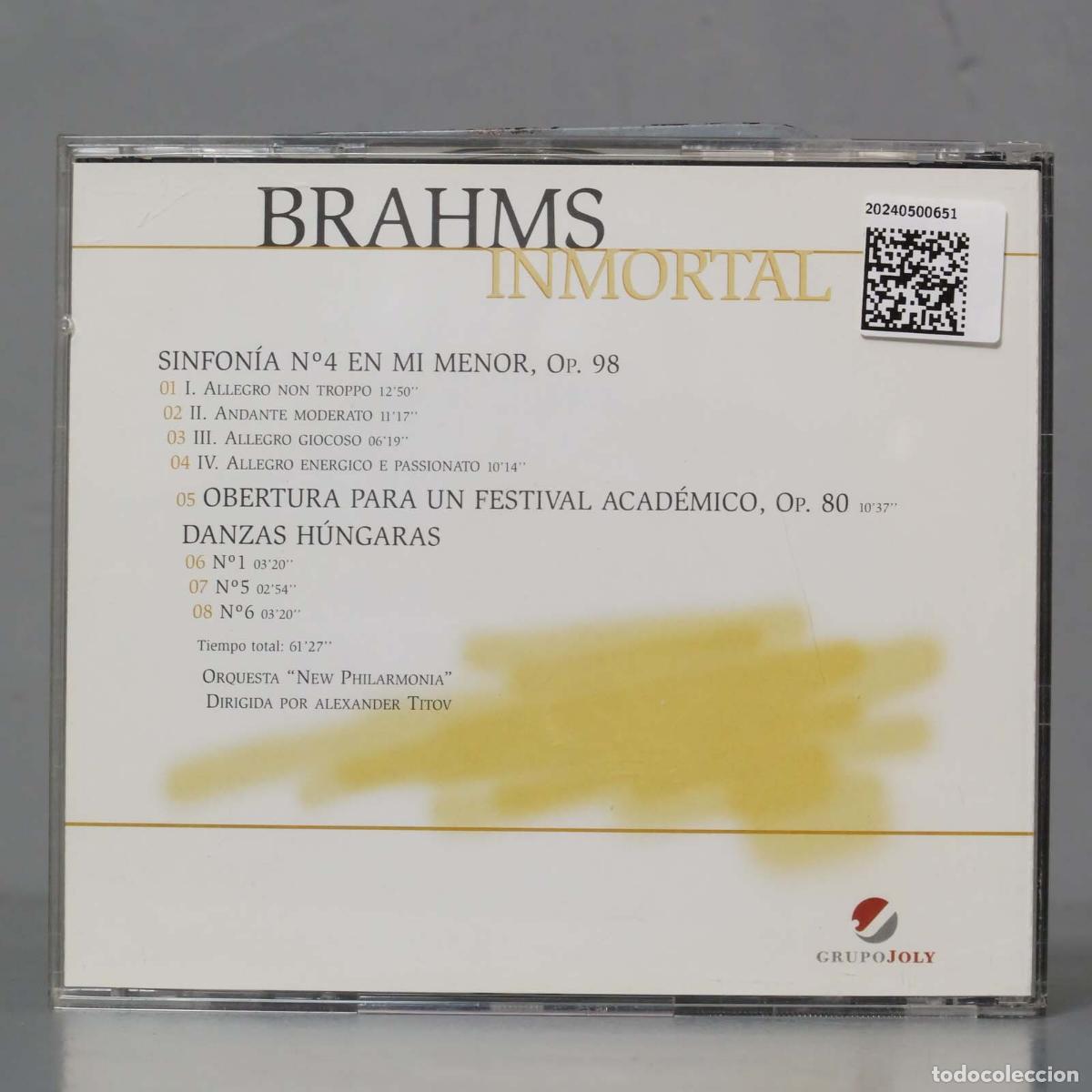 CDs de m&uacute;sica: CD. BRAHMS INMORTAL - Foto 2