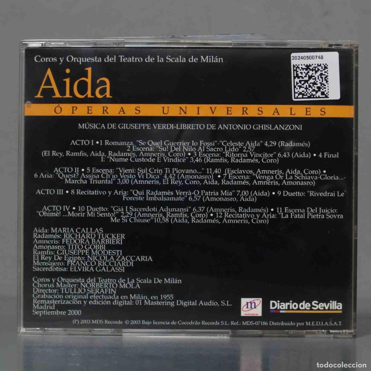 CDs de m&uacute;sica: CD. AIDA. SERAFIN. VERDI - Foto 2