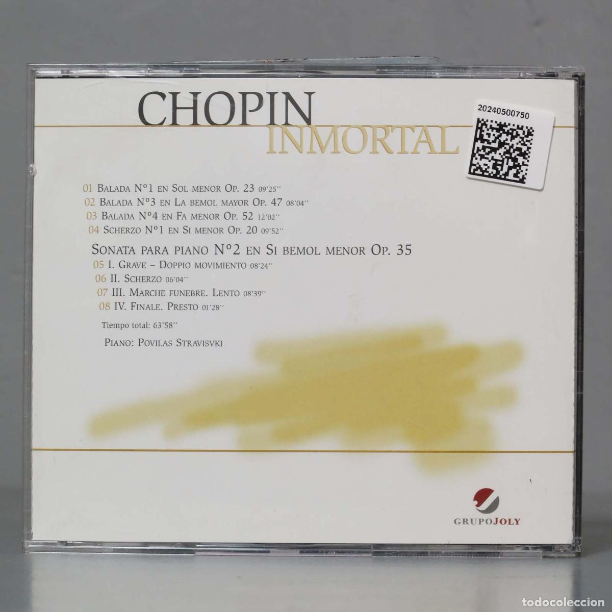 CDs de m&uacute;sica: CD. CHOPIN INMORTAL. SELECCION - Foto 2