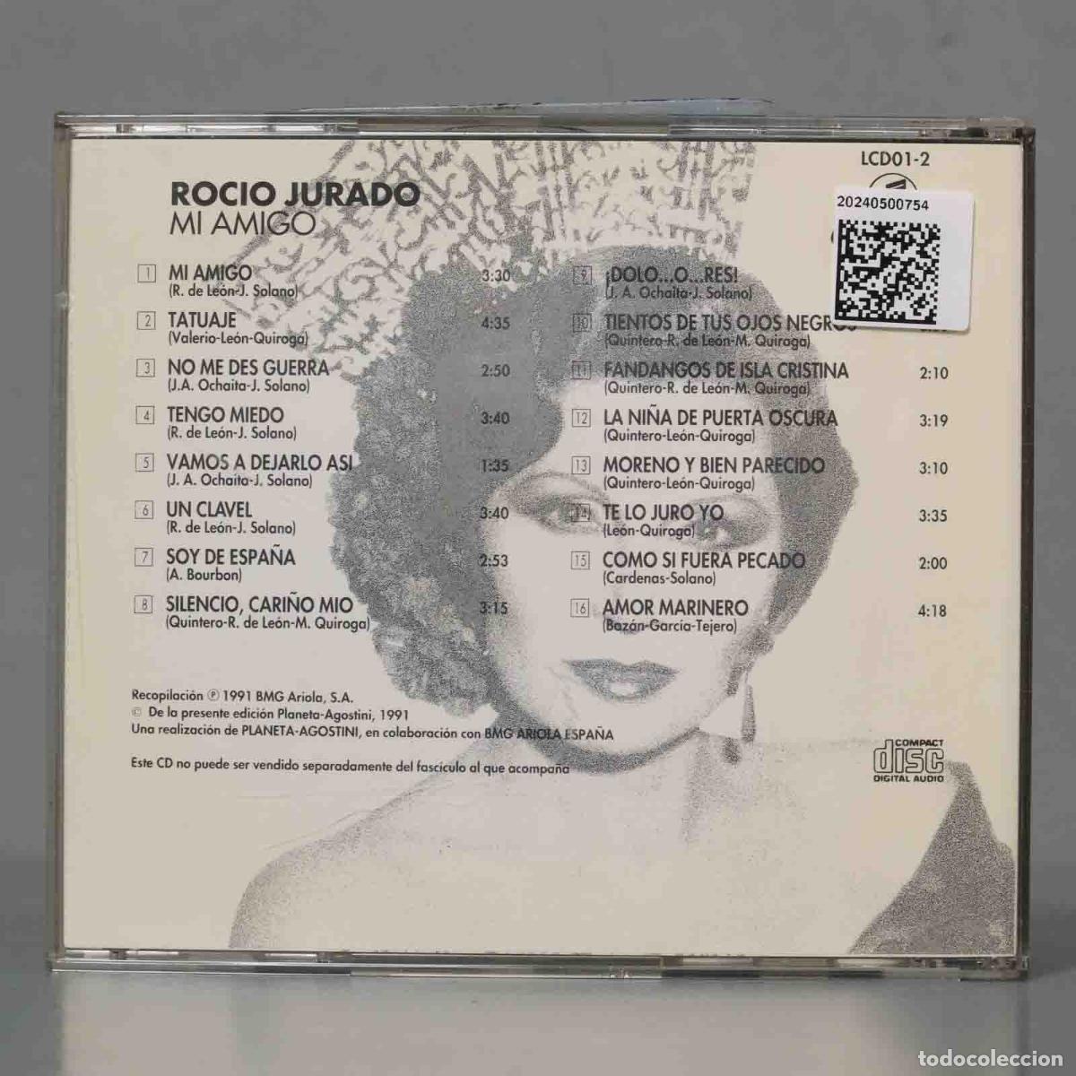 CDs de m&uacute;sica: CD. Rocio Jurado &ndash; Mi Amigo Y Otros &Eacute;xitos - Foto 2