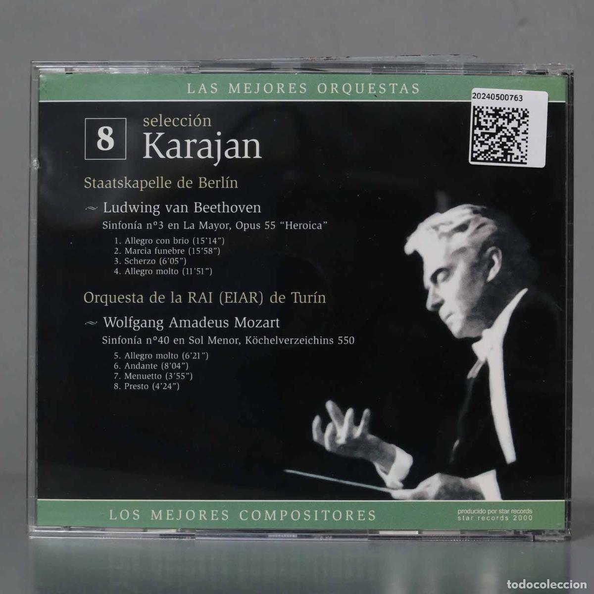 CDs de m&uacute;sica: CD. SELECCION KARAJAN. 8. BEETHOVEN. MOZART - Foto 2
