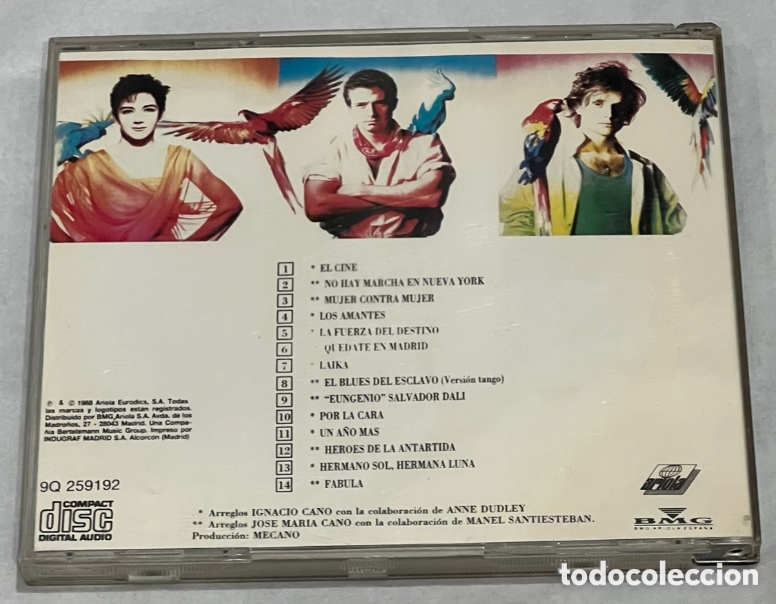 CDs de m&uacute;sica: CD. Mecano. &ldquo;Descanso dominical&rdquo;. - Foto 2