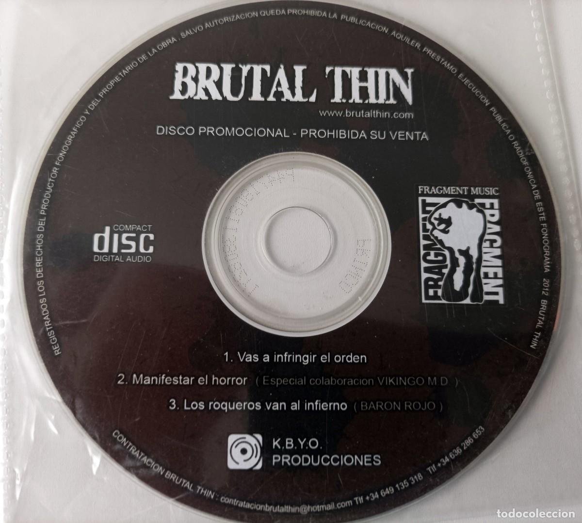 CDs de m&uacute;sica: PROMO CD BRUTAL THIN - Foto 2