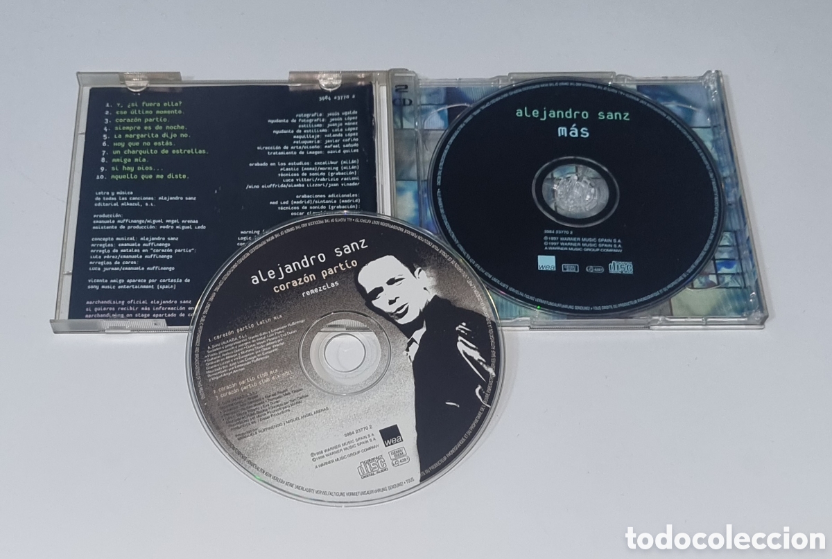 CDs de m&uacute;sica: ALEJANDRO SANZ / 2CD / M&Aacute;S + REMEZCLAS - Foto 2