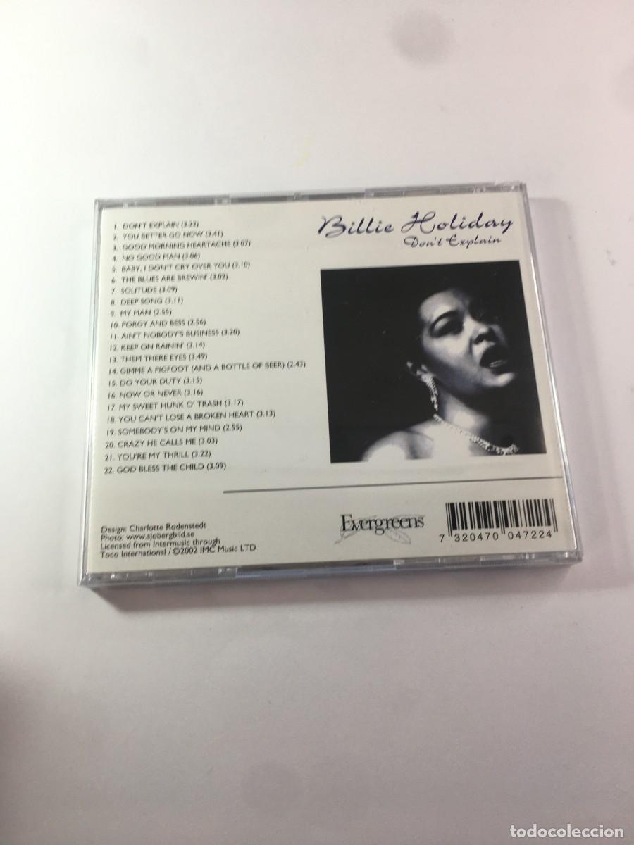 CDs de m&uacute;sica: BILLIE HOLIDAY - DONT EXPLAIN - CD IMPORTADO - Foto 3