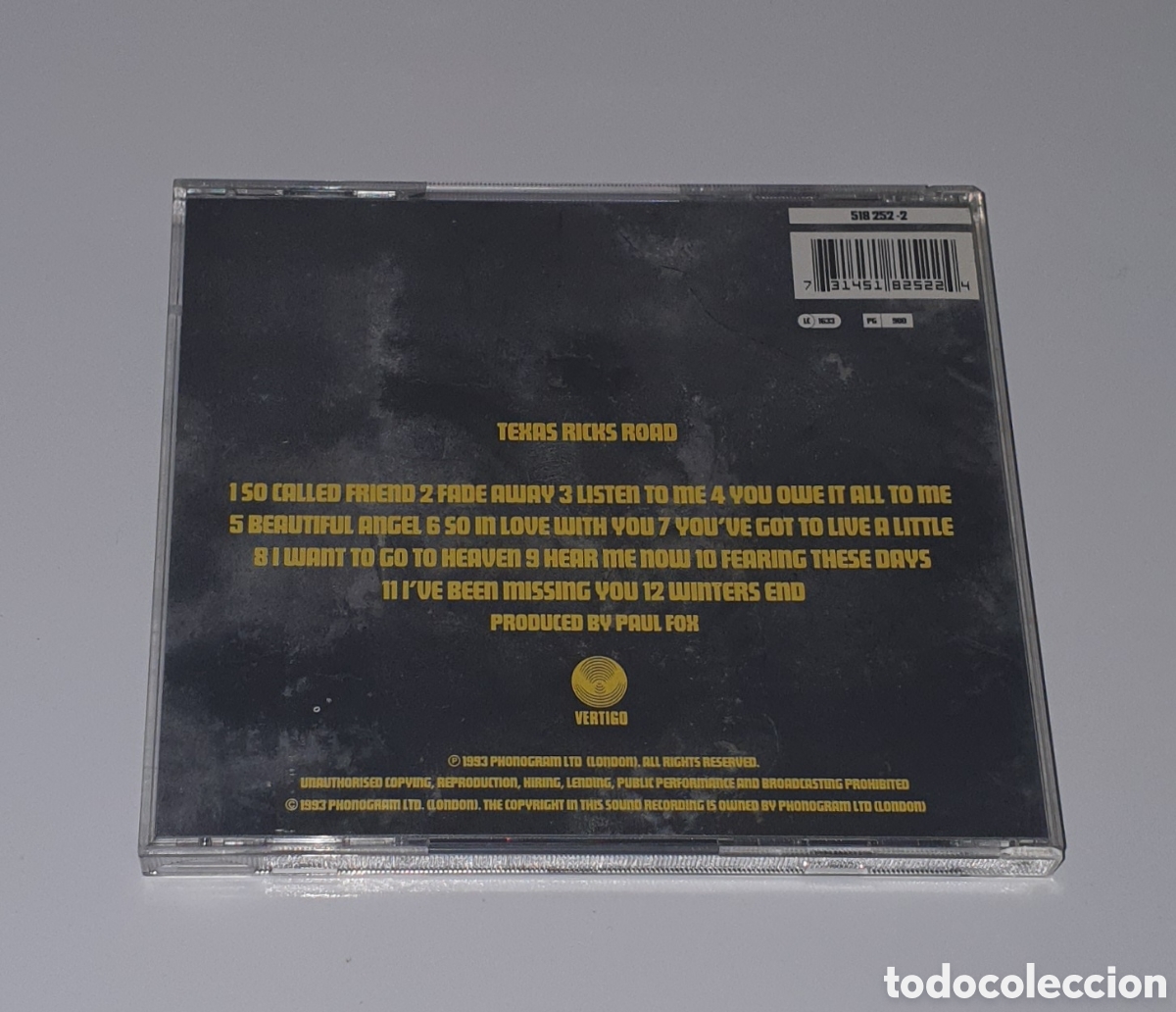 CDs de m&uacute;sica: TEXAS / CD 1993 / RICKS ROAD - Foto 3