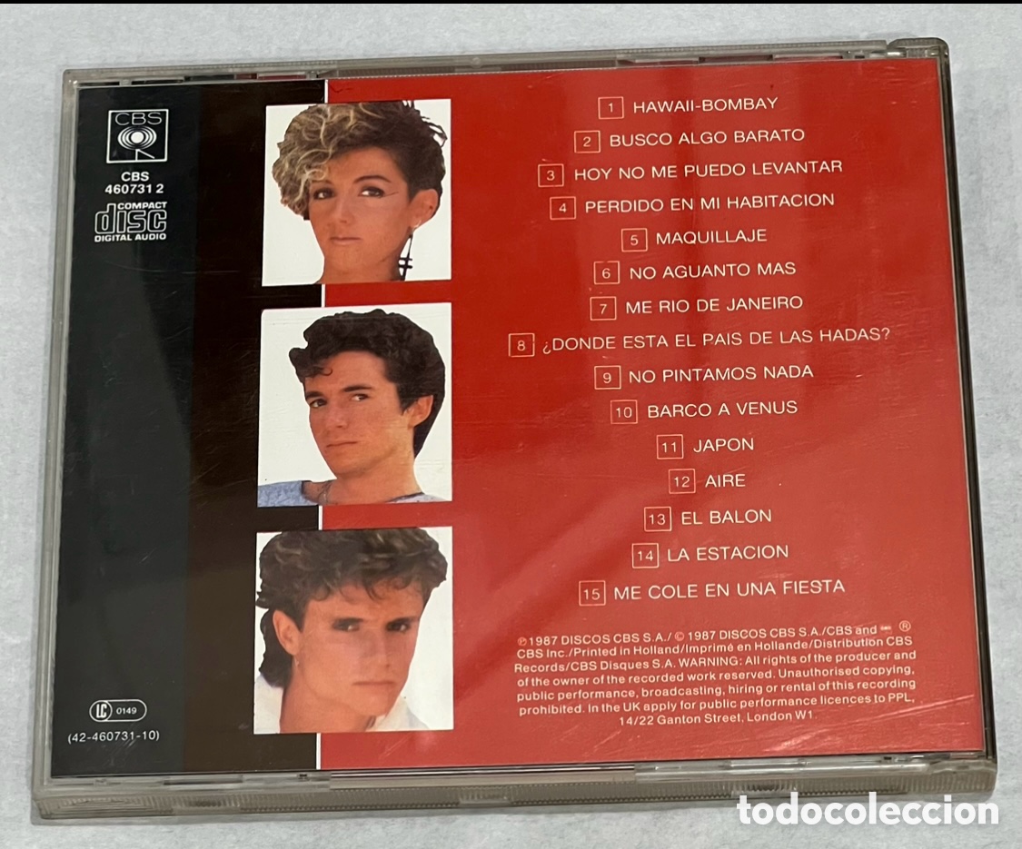 CDs de m&uacute;sica: CS. Mecano. &ldquo;15 grandes &eacute;xitos&rdquo;. 1987. - Foto 2