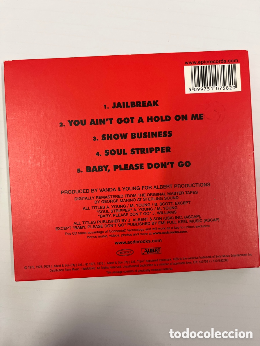 CDs de m&uacute;sica: AC/DC &lsquo;74 Jailbreak. CD 2003 - Foto 2