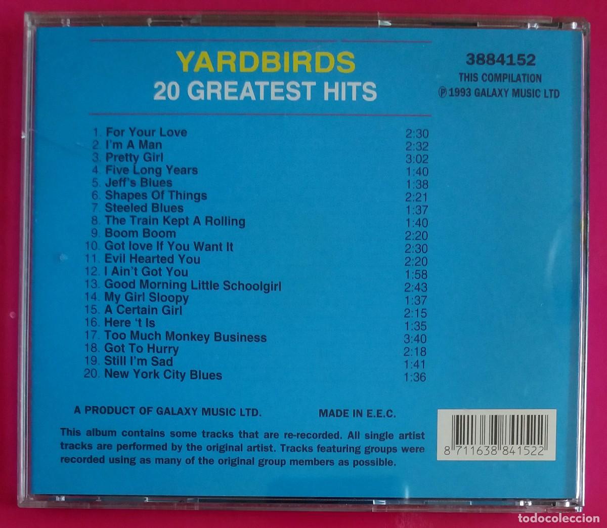CDs de m&uacute;sica: The Yardbirds . 20 Greatest Hits - Foto 2