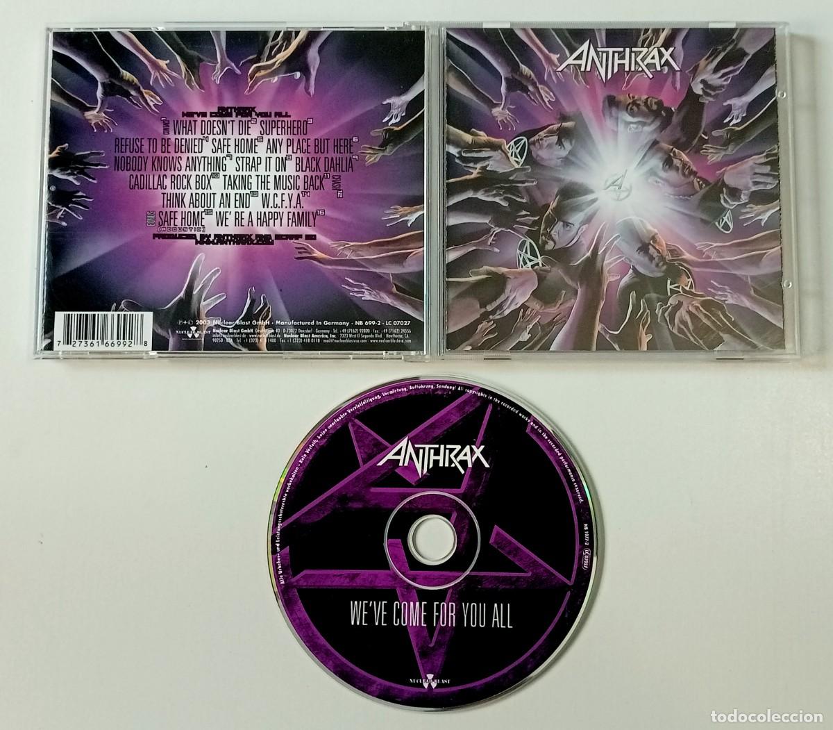 CDs de m&uacute;sica: CD ANTHRAX - WE&acute;VE COME FOR YOU ALL - Foto 2