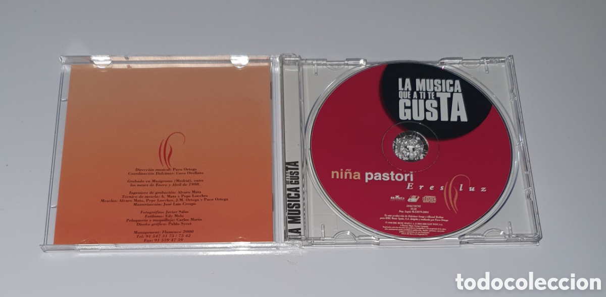CDs de m&uacute;sica: NI&Ntilde;A PASTORI / CD 2004 / ERES LUZ - Foto 2