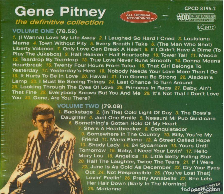 CDs de m&uacute;sica: Gene Pitney - Colecci&oacute;n definitiva (2 CD) - Rock & Roll - Foto 2