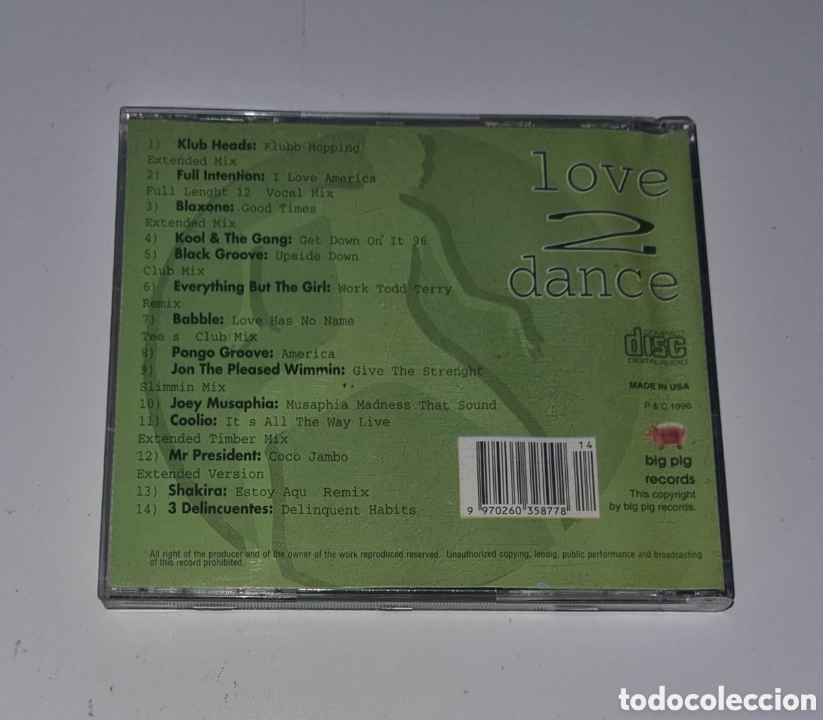 CDs de m&uacute;sica: RECOPILATORIO / CD / LOVE 2 DANCE - Foto 3