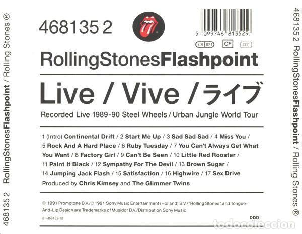 CDs de m&uacute;sica: The Rolling Stones &ndash; Flashpoint - CD - Foto 2