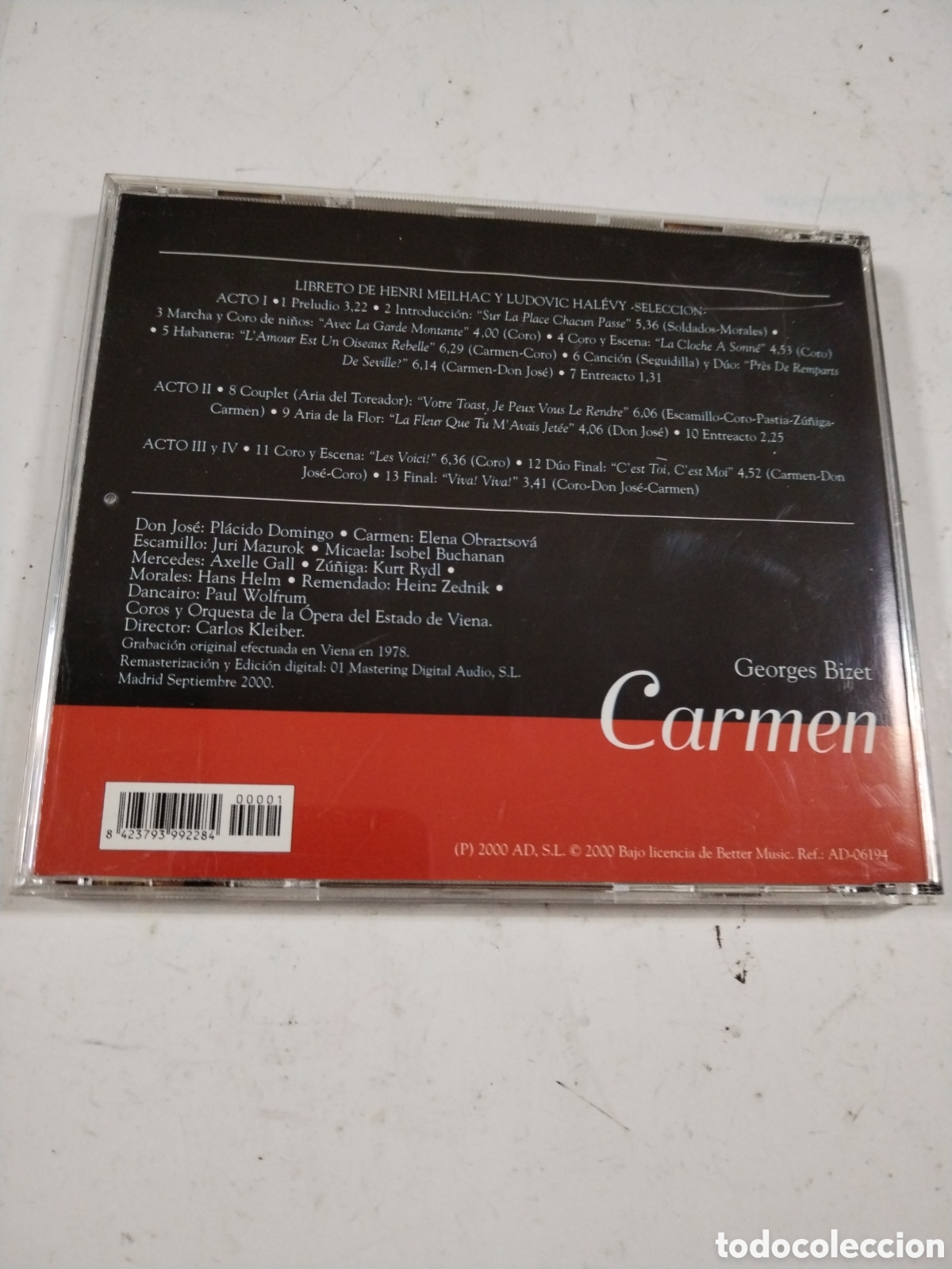 CDs de m&uacute;sica: HOMENAJE A LA OPERA. CARMEN. CD - Foto 2