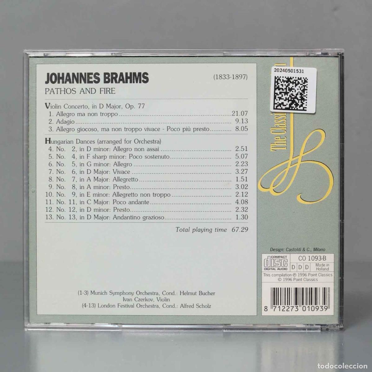 CDs de m&uacute;sica: CD. Brahms &ndash; Pathos And Fire - Foto 2