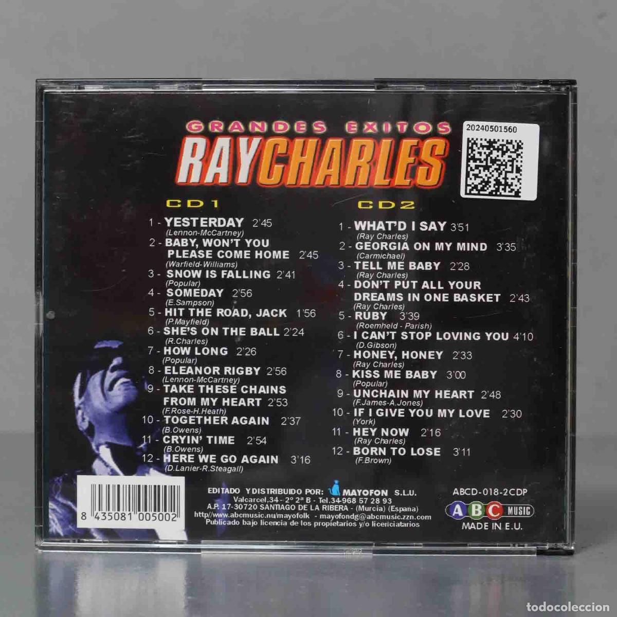 CDs de m&uacute;sica: CD. GRANDES EXITOS. RAY CHARLES - Foto 2
