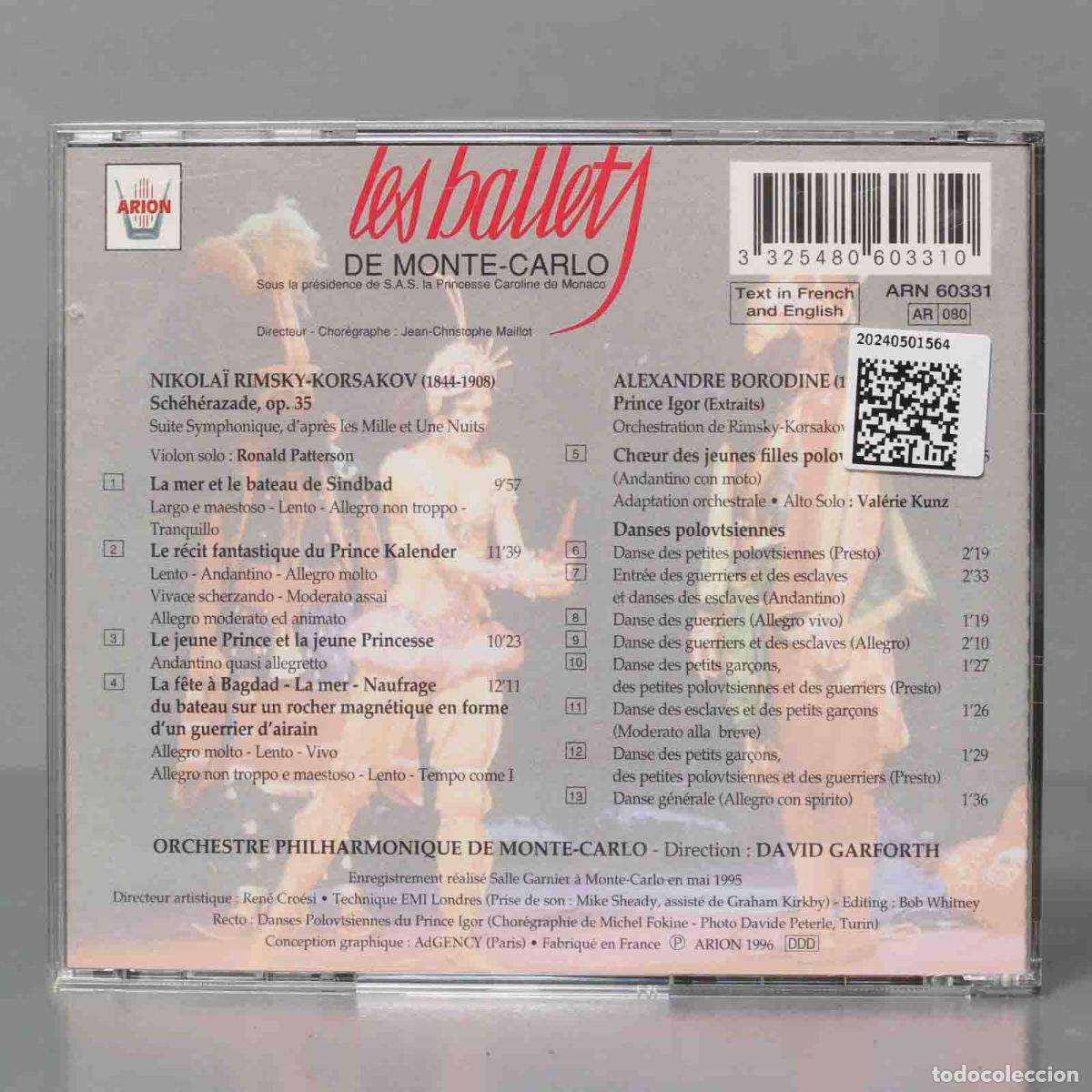 CDs de m&uacute;sica: CD. LES BALLETS DE MONTE CARLO. GARFORTH. BORODIN - Foto 2