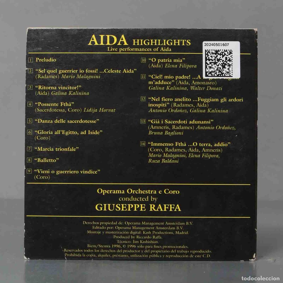 CDs de m&uacute;sica: CD. AIDA HIGHLIGHTS. THE OPERA SPECTACULAR - Foto 2