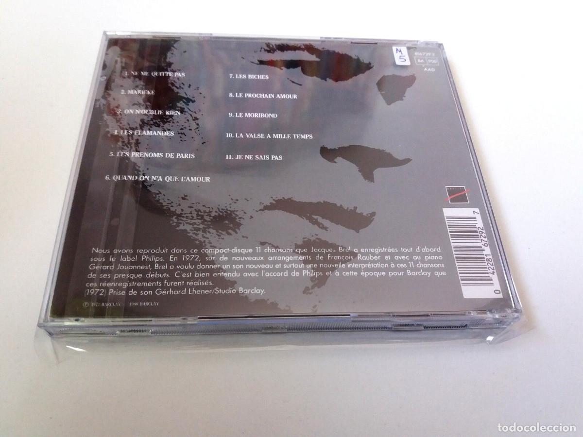 CDs de m&uacute;sica: JACQUES BREL &rdquo;NE ME QUITTE PAS&rdquo; CD 11 TRACKS - Foto 2