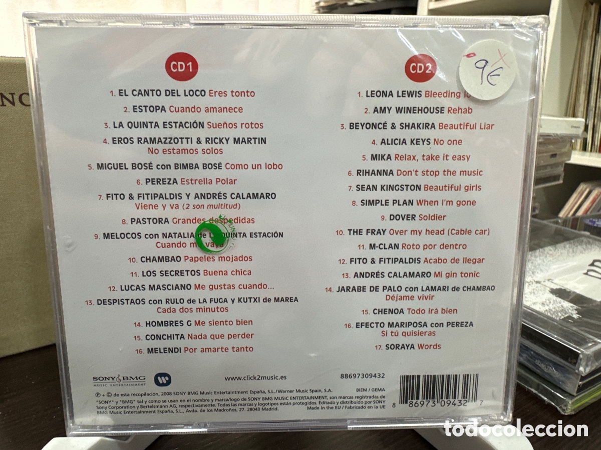 CDs de m&uacute;sica: Varios - Los N&uacute;meros 1 De Cadena 100 (2xCD, Comp) 2008 *Precintado* - Foto 2