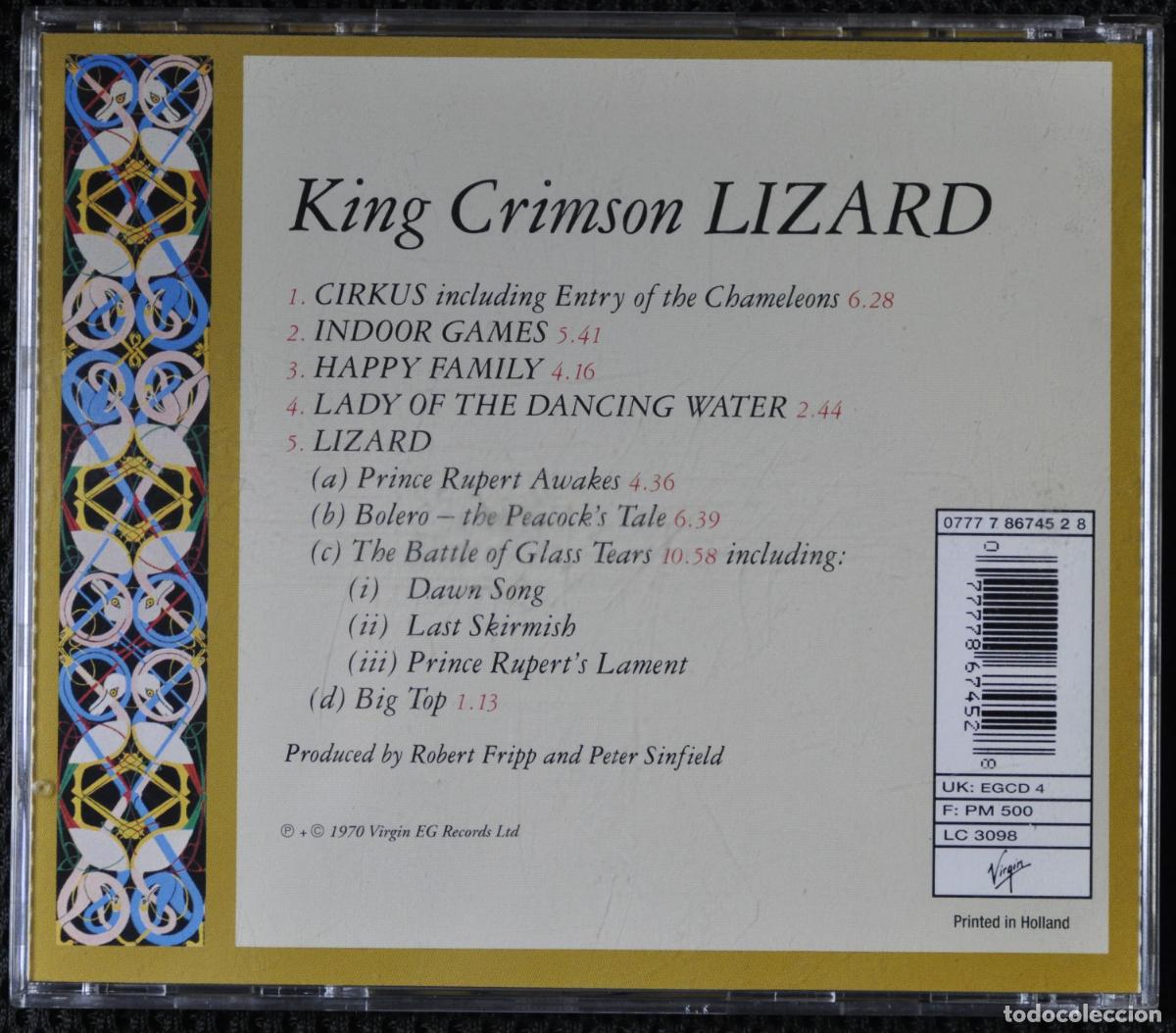 CDs de m&uacute;sica: CD King Crimson (1970) Lizard {Virgin, ?} NM - Foto 2