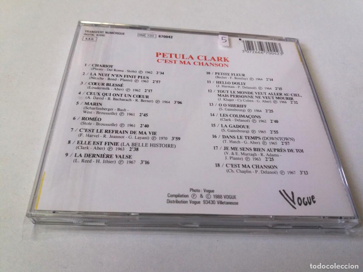 CDs de m&uacute;sica: PETULIA CLARK &rdquo;CEST MA CHANSON&rdquo; CD 18 TRACKS COMO NUEVO - Foto 2