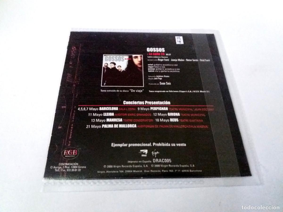 CDs de m&uacute;sica: GOSSOS &rdquo;LA CALLE 24&rdquo; CD SINGLE 1 TRACKS - Foto 2