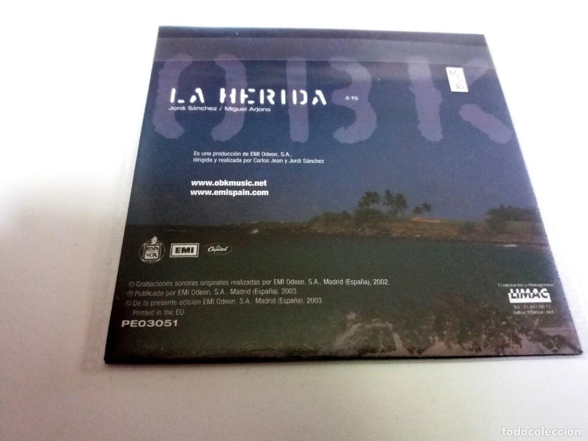 CDs de m&uacute;sica: OBK &rdquo;LA HERIDA&rdquo; CD SINGLE 1 TRACKS - Foto 2