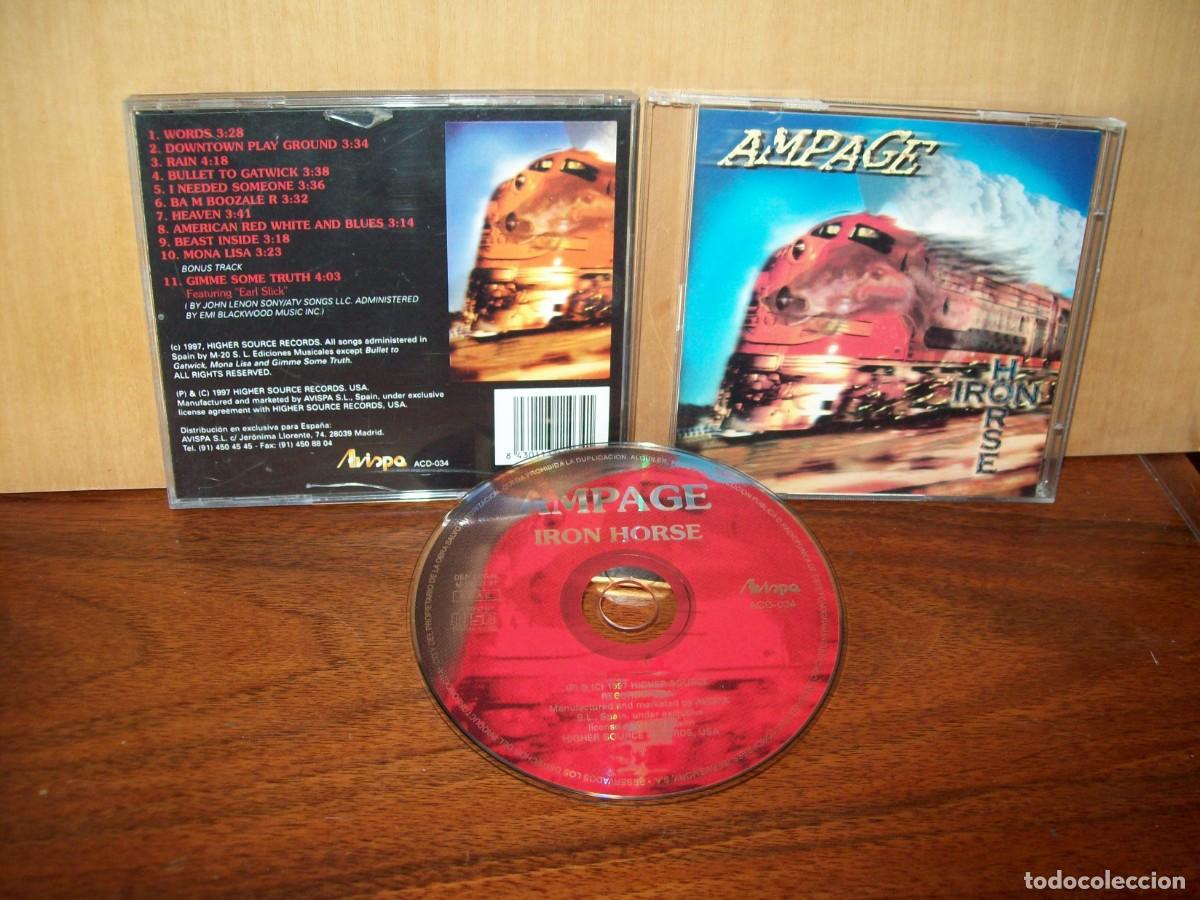 CDs de m&uacute;sica: AMPAGE - IRON HORSE - CD 1997 - Foto 1