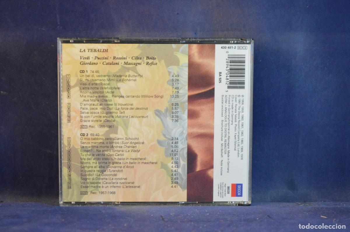 CDs de m&uacute;sica: RENATA TEBALDI &ndash; LA TEBALDI - 2 CD - Foto 2