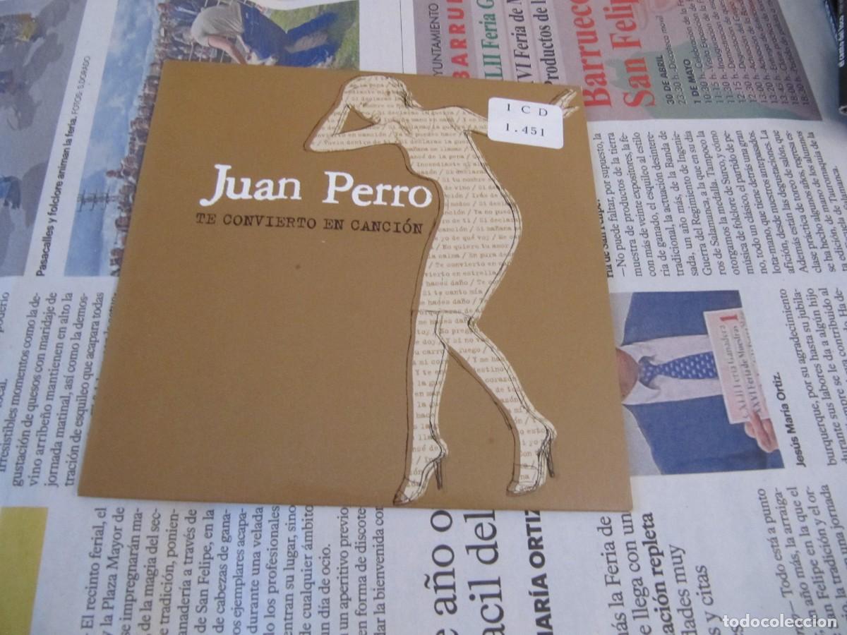 CDs de m&uacute;sica: JUAN PERRO - TE CONVIERTO EN CANCION - Foto 1