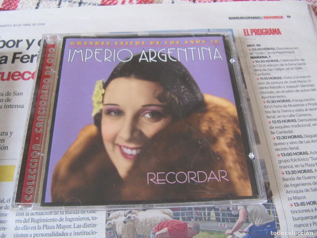 CDs de m&uacute;sica: IMPERIO ARGENTINA. RECORDAR - Foto 1