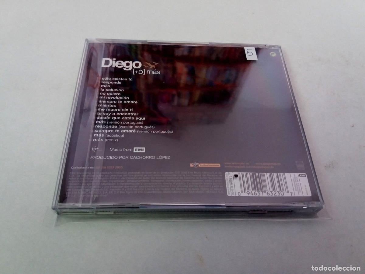 CDs de m&uacute;sica: DIEGO &rdquo;(+D) MAS&rdquo; CD 16 TRACKS COMO NUEVO - Foto 2
