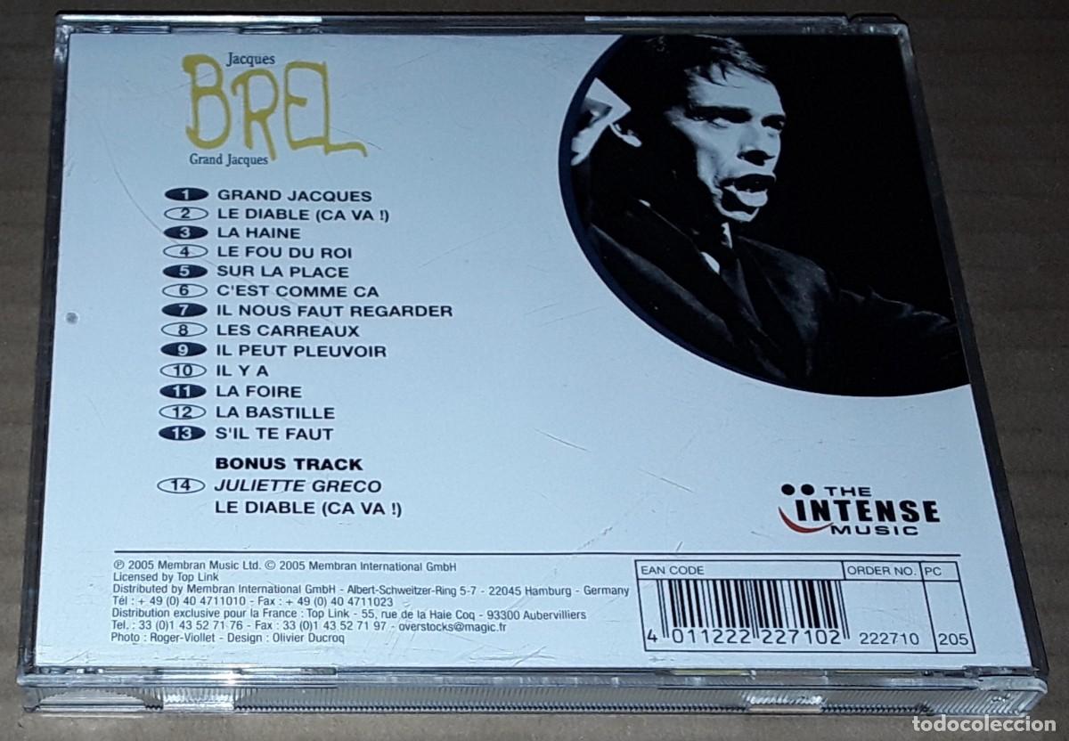 CDs de m&uacute;sica: CD - JACQUES BREL - GRAND JACQUES - Foto 2