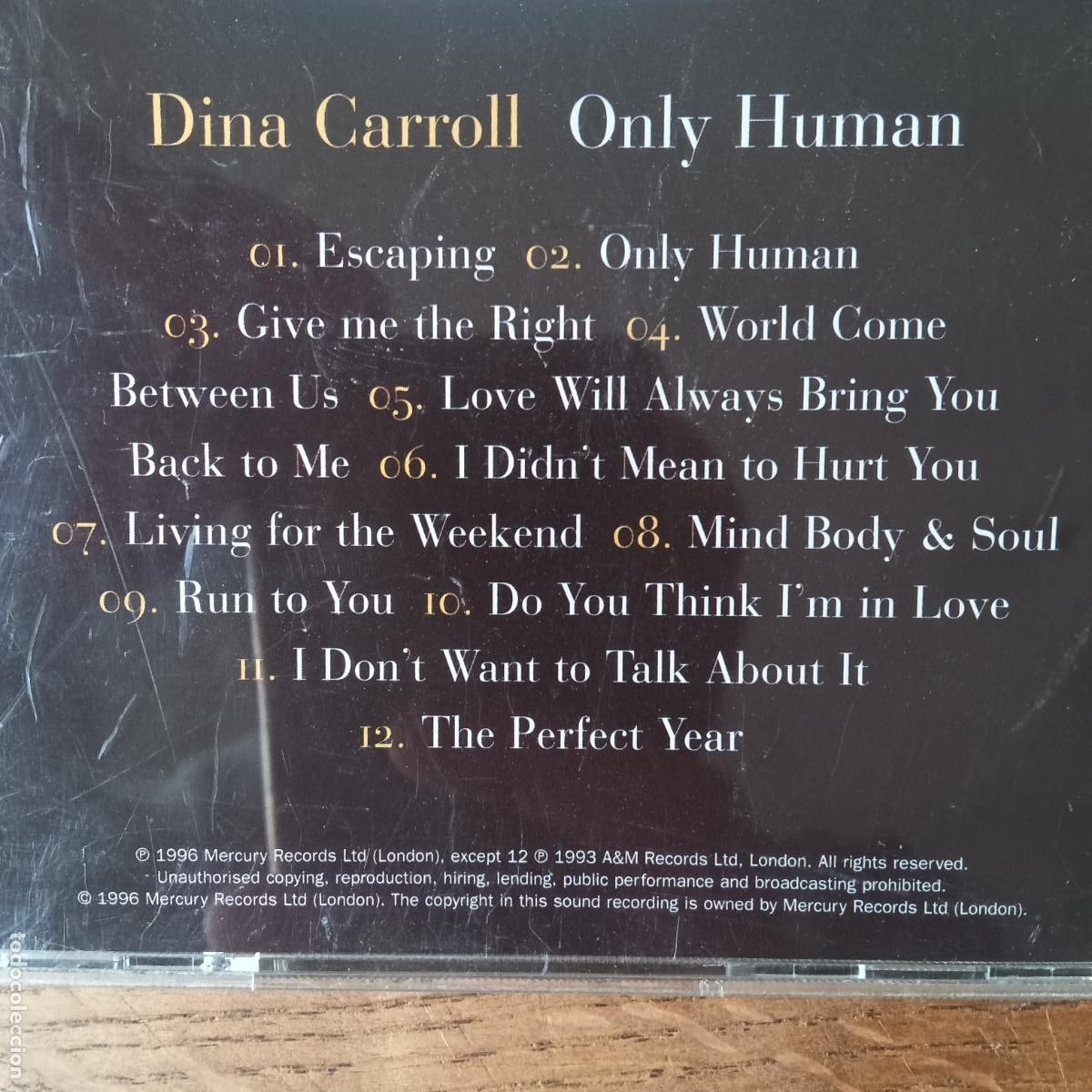 CDs de m&uacute;sica: DINA CARROLL, ONLY HUMAN. CD - Foto 2