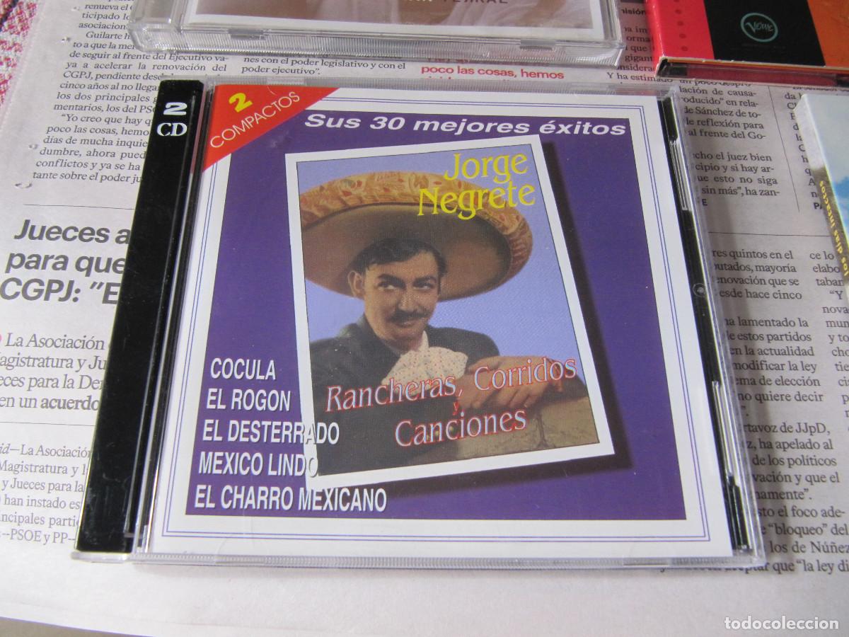 CDs de m&uacute;sica: JORGE NEGRETE SUS 30 MEJORES EXITOS. 2 CD. - Foto 1