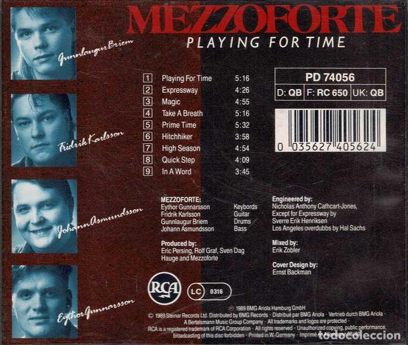 CDs de m&uacute;sica: Mezzoforte - Playing For Time. CD - Foto 2