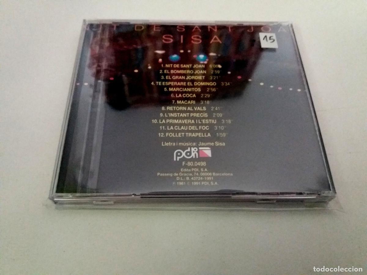 CDs de m&uacute;sica: SISA &rdquo;NIT DE SAN JOAN&rdquo; CD 12 TRACKS COMO NUEVO - Foto 2