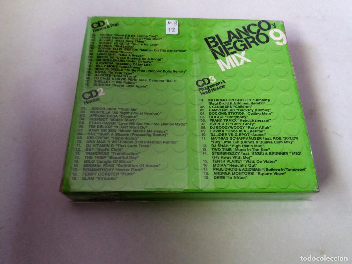 CDs de m&uacute;sica: CD &rdquo;BLANCO Y NEGRO MIX 9&rdquo; 3CD 56 TRACKS - Foto 2