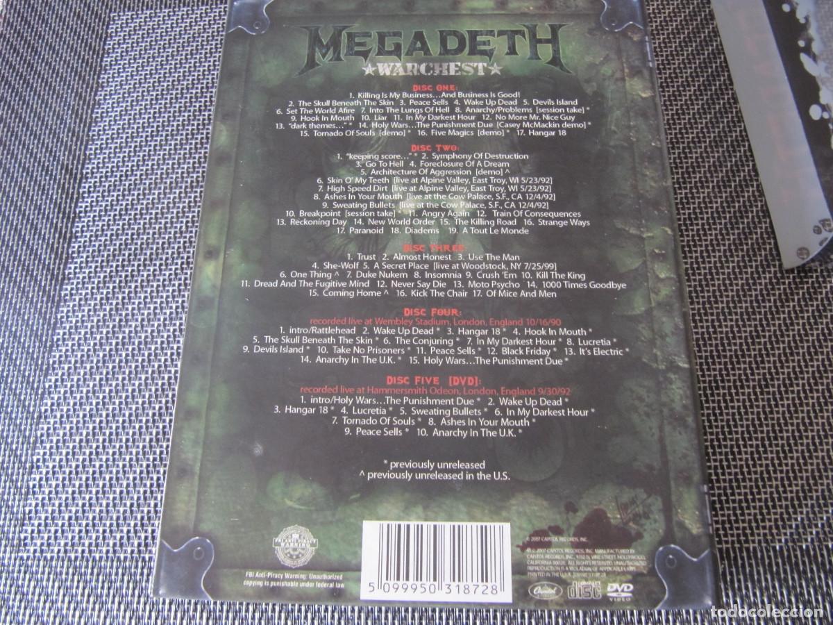 CDs de m&uacute;sica: Megadeth &lrm;&ndash; Warchest - Foto 6