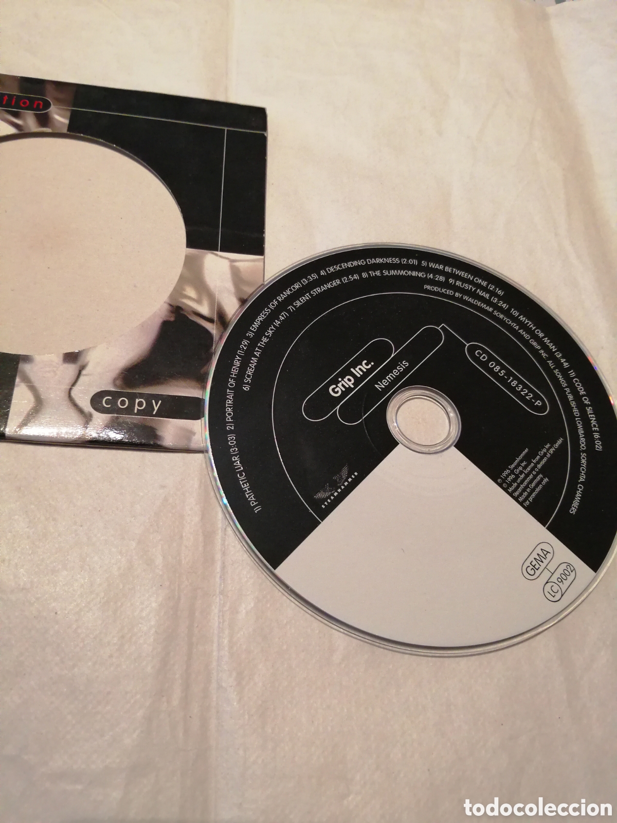 CDs de m&uacute;sica: Grip inc. Cd Nemesis. Copy promotion - Foto 3