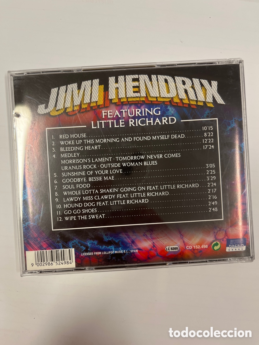 CDs de m&uacute;sica: Jimi Hendrix Featuring Little Richard. CD - Foto 2