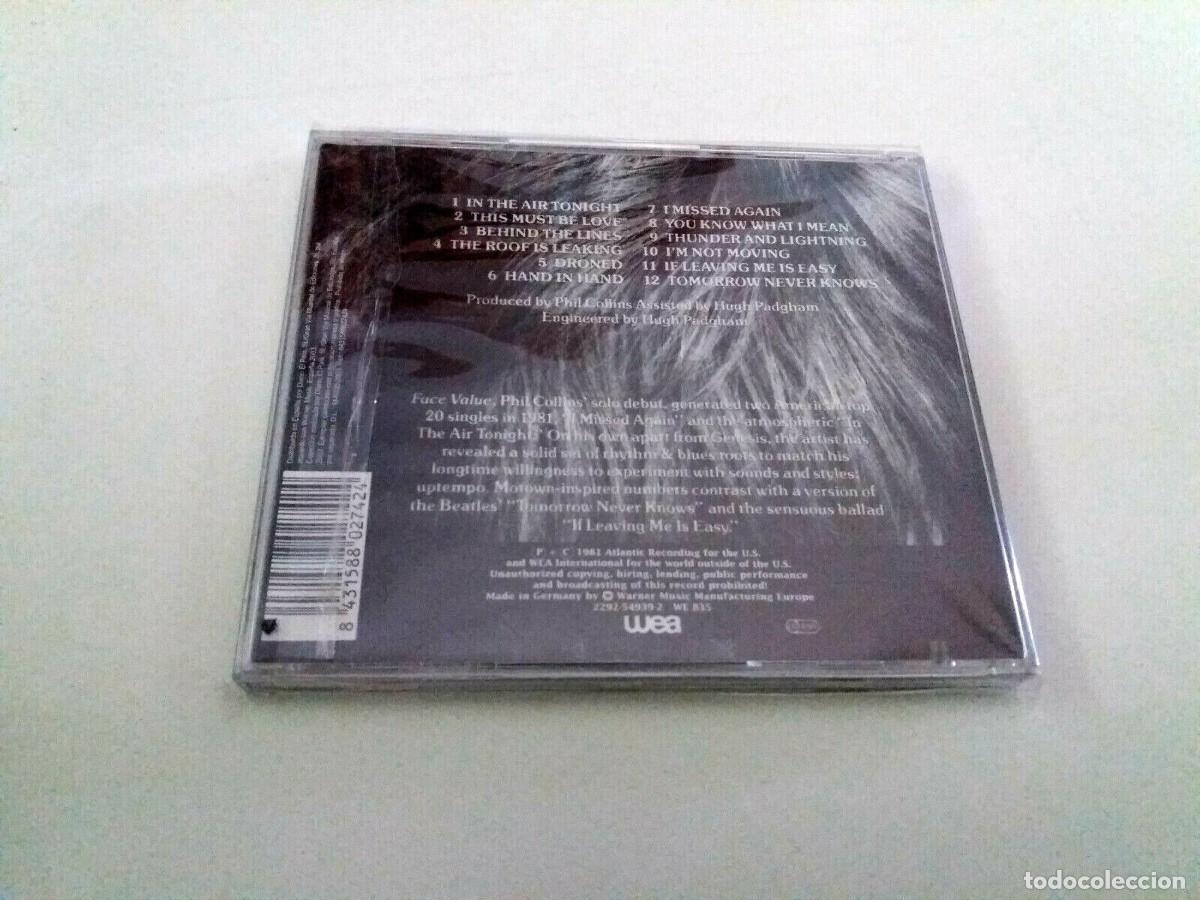CDs de m&uacute;sica: PHIL COLLINS &rdquo;FACE VALUE&rdquo; CD 12 TRACKS COMO NUEVO - Foto 2