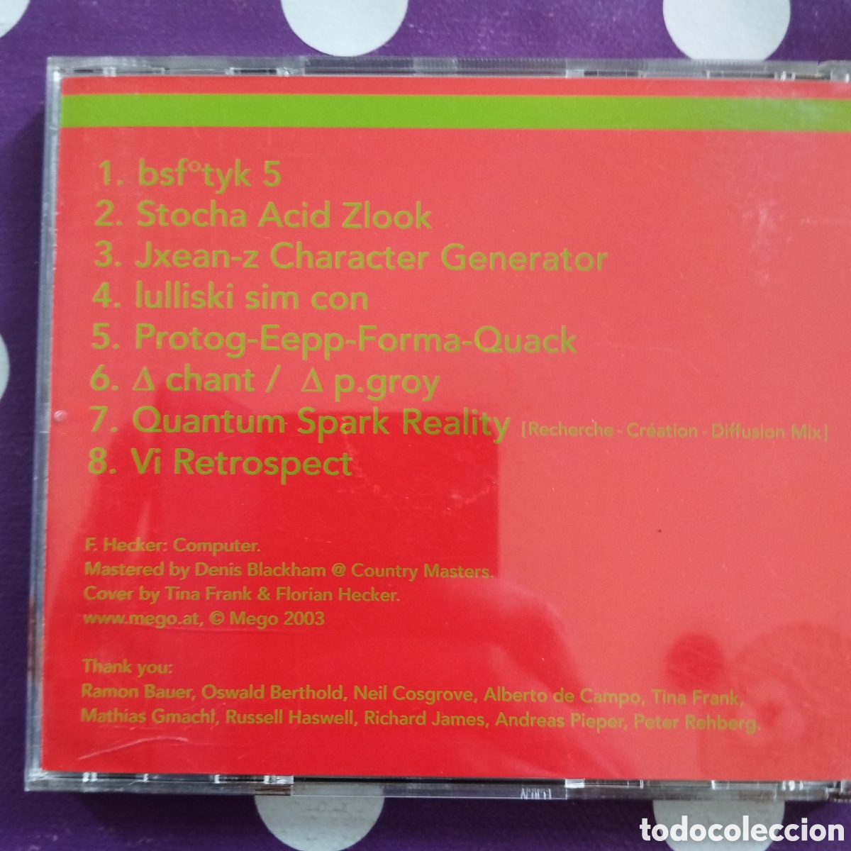 CDs de m&uacute;sica: HECKER SUN PAND&Auml;MONIUM CD MEGO 2003 - Foto 2