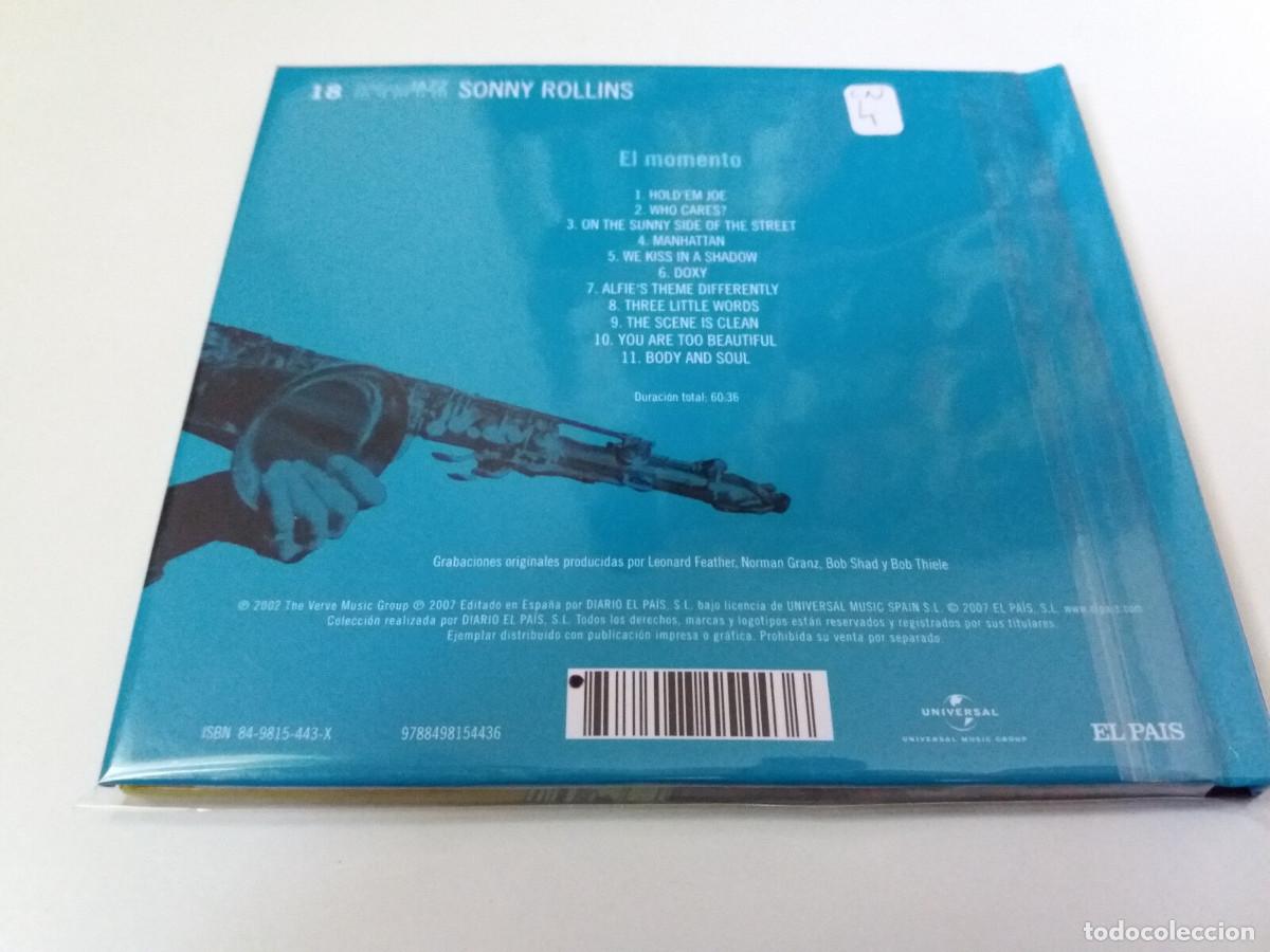 CDs de m&uacute;sica: SONNY ROLLINS &rdquo;EL MOMENTO&rdquo; CD + LIBRO 11 TRACKS COMO NUEVO - Foto 2