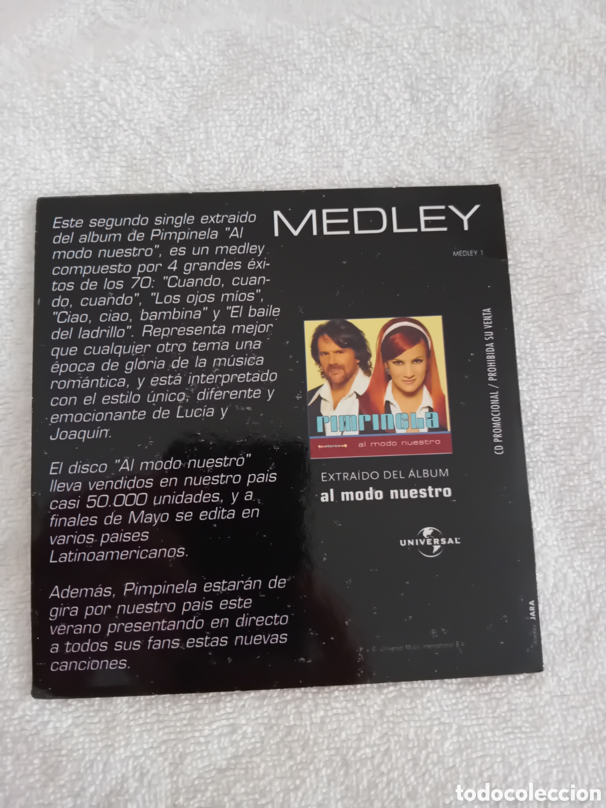 CDs de m&uacute;sica: PIMPINELA. MEDLEY - Foto 2