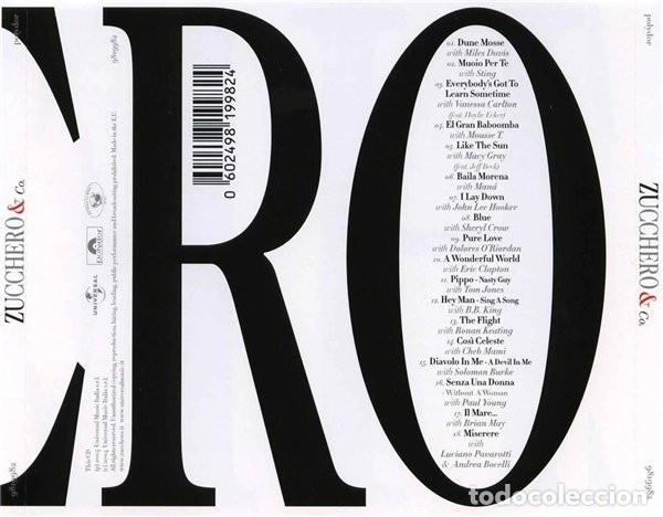 CDs de m&uacute;sica: Zucchero &ndash; Zu & Co. - Foto 2