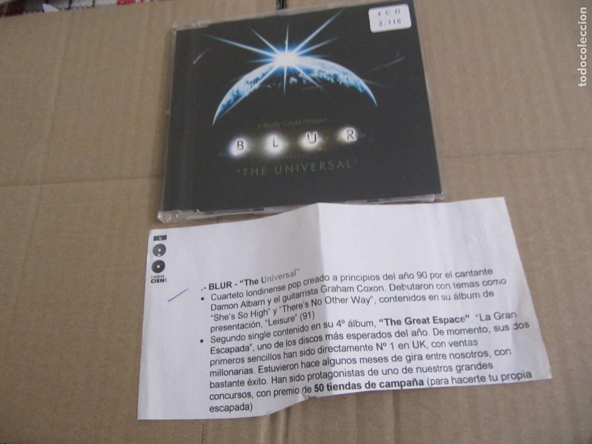CDs de m&uacute;sica: Single Blur - The Universal CD SINGLE CADENA 100 - Foto 1